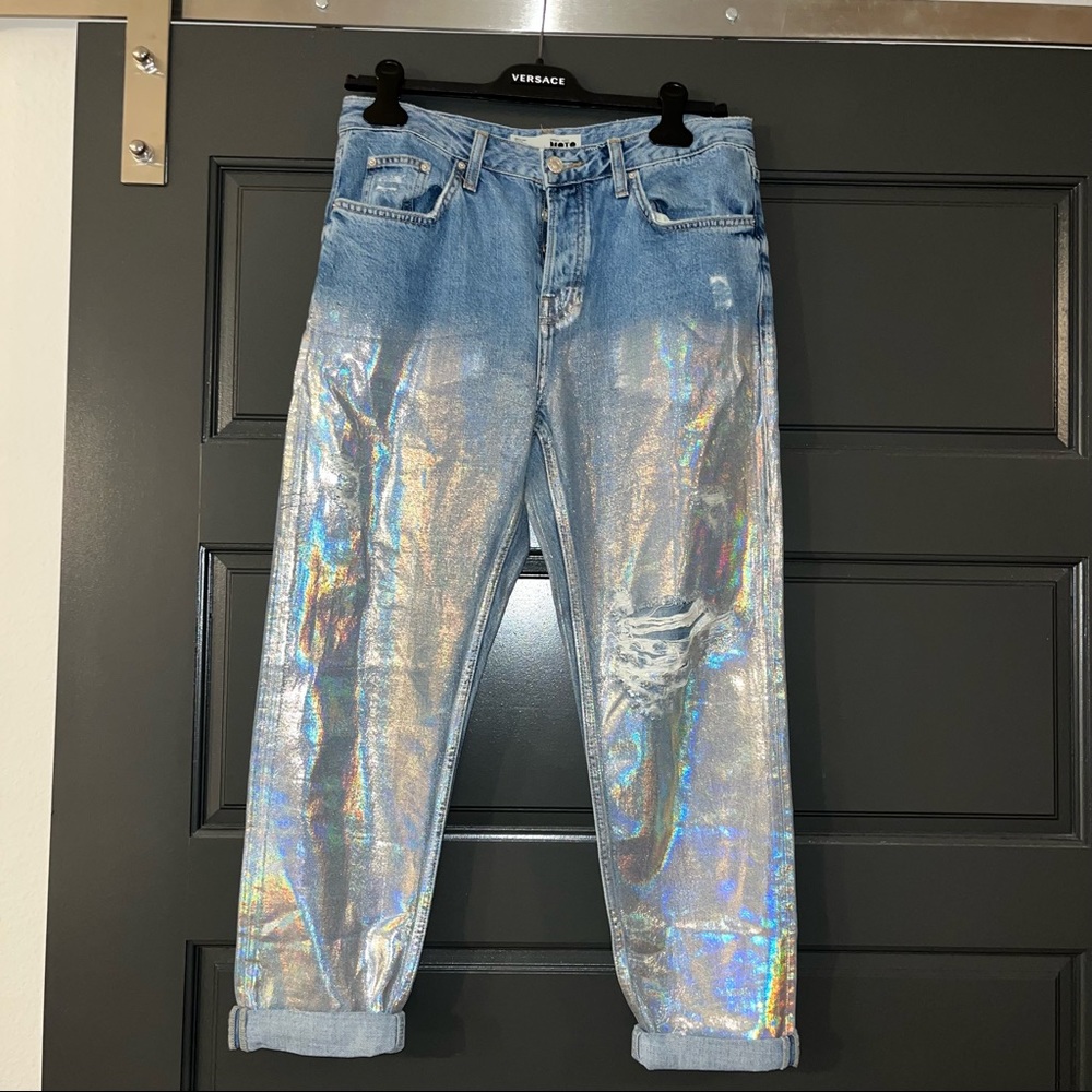 Top shop fluorescent cropped pants